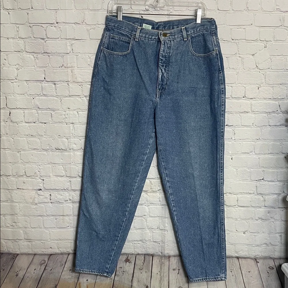 Vintage Gitano Mom Blue High Rise Tapered Leg  Denim Jeans 16 Short - Picture 2 of 7